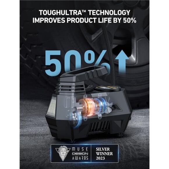 Tire Inflator Portable Air Compressor Tire AirPump for Car Tires-Car Accessories - Picture 3 of 7